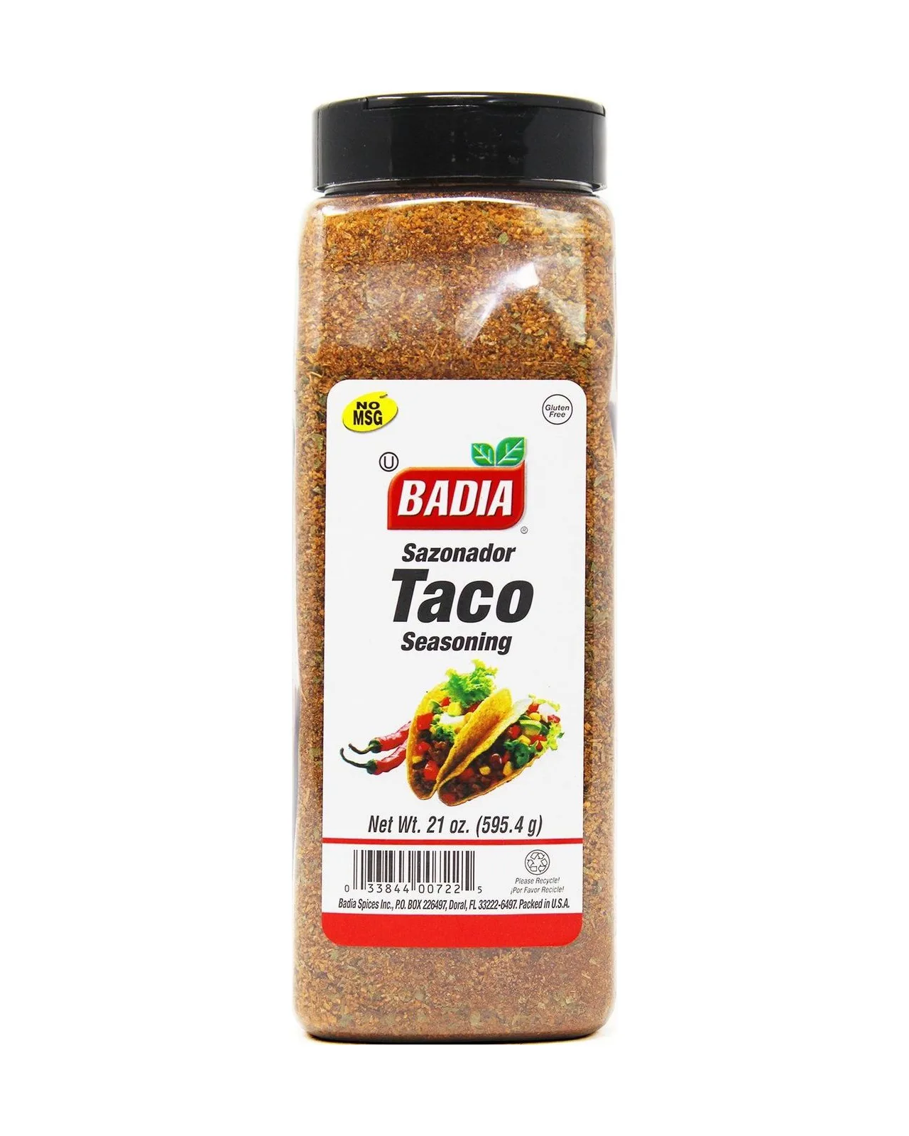 Badia Sazon P/Tacos 6/21 Oz (Jarra)
