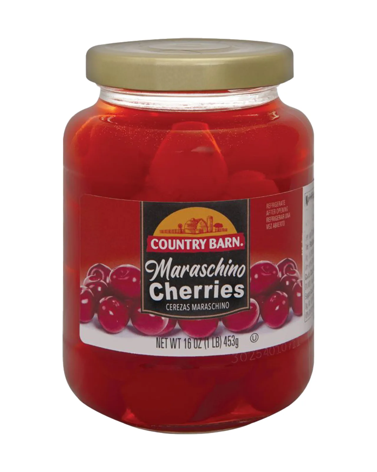 Cntry Barn Cherries Marachino Roja 12/10 Oz