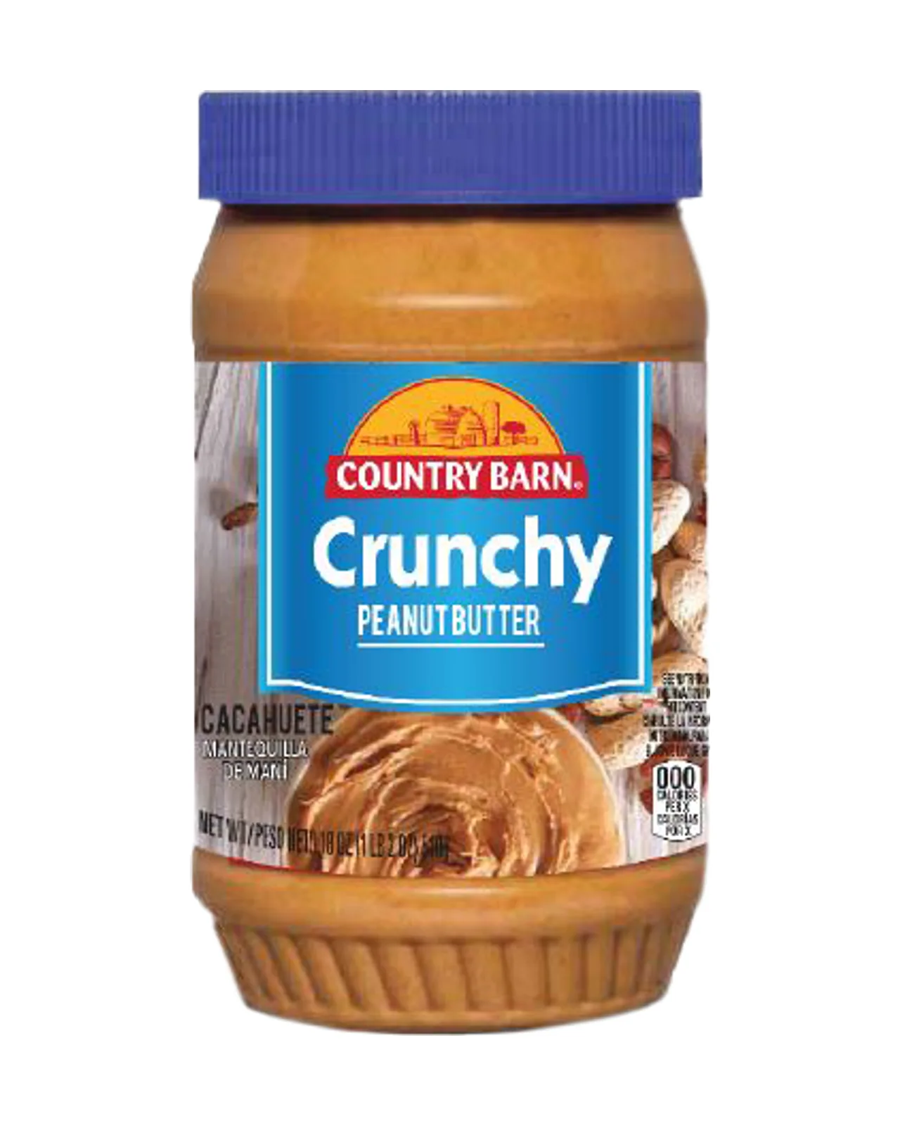 Cntry Barn Mantequilla Mani Crunchy 12/16 Oz