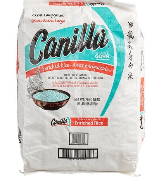 Goya Arroz Extra Largo Canilla 20 lb